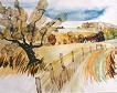 Bergisch Land - Landschaft hinter dem Staudamm (Bever)