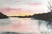 Sonnenuntergang an der Bevertalsperre bei Gro�h�feld