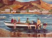 Heimkehr der Fischer in Gran Canaria (�l auf Leinwand)