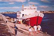 Die Burlon vor der Ausfahrt - Formentera Hafen