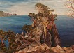 Gro�er Felsen zwischen Meer und Strand (Cala Ratjada)