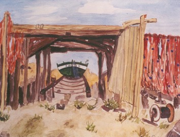 Schutzdach f�r die Boote