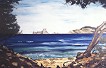 Blick auf Ibiza (�l auf Leinwand) 