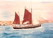 alter Fischkutter als Touristenboot (�l auf Leinwand)